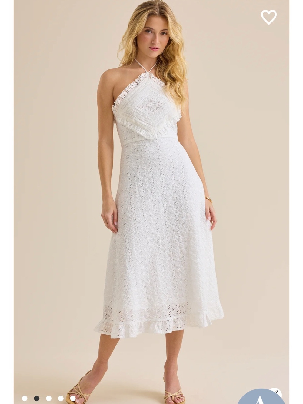 Kallum Eyelet Midi Dress new with tags Altar’d State